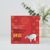 Comics Traditionele Chinese OX Jaar 2021 Partij In (Staand voorkant)