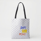 Comics Zap! Bam! Pow! Grappige kleurrijke superhel Tote Bag (Voorkant)