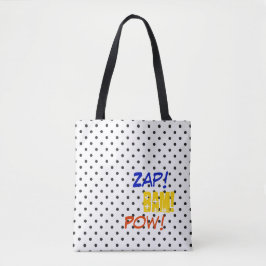 Comics Zap! Bam! Pow! Grappige kleurrijke superhel Tote Bag