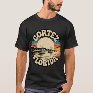 Comillas Spanje Vissersboten Pixel Art Kustlijn T-shirt