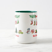 Comin' Home voor de kerstvakantie Tweekleurige Koffiemok (Center)