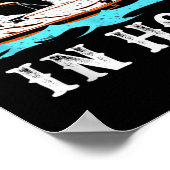 Comin in Hot Funny Pontoon Boat River Lake Boating Poster (Hoek)