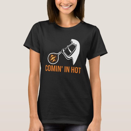 Comin in hot glass blowing glass blower t-shirt (Voorkant)