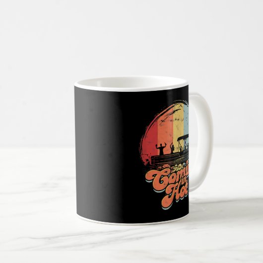 Comin' in Hot Pontoon Boat Funny Boating Lake - Ca Koffiemok (Voorkant rechts)