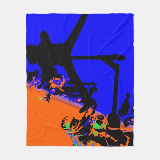 Comin' Through - Motox and Scooter Fleece Deken (Voorkant)