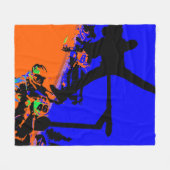 Comin' Through - Motox and Scooter Fleece Deken (Voorkant (Horizontaal))