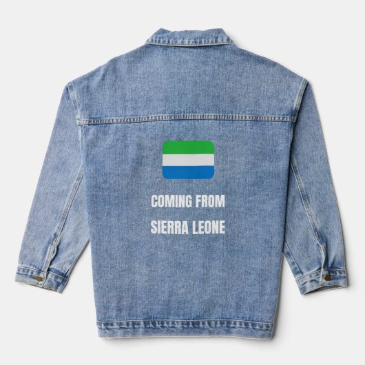 Coming from Sierra Leone Denim Jacket (Achterkant)