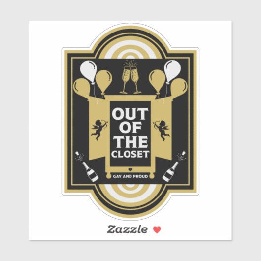 Coming Out As Gay Congratulations Sticker (Vel)