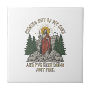 Coming Out of My Cave Resurrection Lied T-shirt De Tegeltje