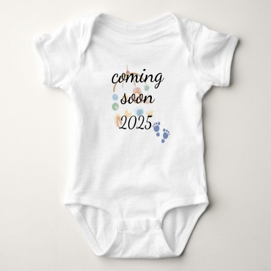 Coming soon baby announcement  romper (Voorkant)