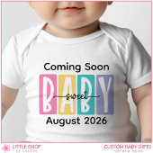 Coming Soon Custom Text Pregnancy Announcement Romper