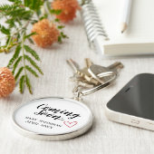 Coming Soon New Baby Announcement Keychain (Zijkant)
