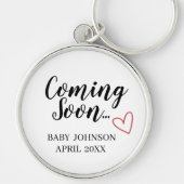 Coming Soon New Baby Announcement Keychain (Voorkant)