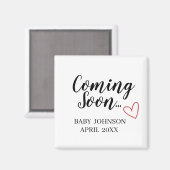 Coming Soon New Baby Announcement Magnet (Voorkant / Achterkant)