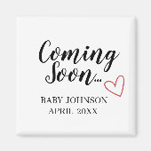 Coming Soon New Baby Announcement Magnet (Voorkant)