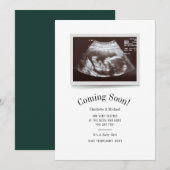 Coming Soon Ultrasound Photo Scan Baby Reveal Aankondiging (Voorkant / Achterkant)