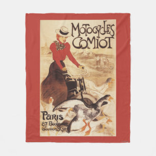 Comiot Motocycle Poster voor dames en ganzen Fleece Deken