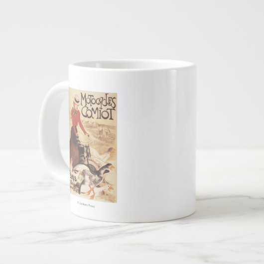 Comiot Motocycle Poster voor dames en ganzen Grote Koffiekop (Links)