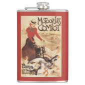 Comiot Motocycle Poster voor dames en ganzen Heupfles (Voorkant)