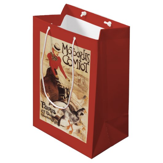 Comiot Motocycle Poster voor dames en ganzen Medium Cadeauzakje (Voorkant Gekanteld)