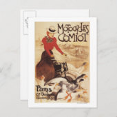 Comiot Motocycle Poster voor dames- en ganzenpromo Briefkaart (Voorkant / Achterkant)