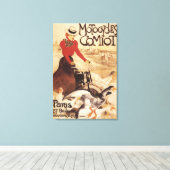 Comiot Motocycle Poster voor dames- en ganzenpromo Canvas Afdruk (Insitu (Houten vloer))
