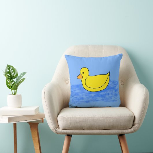 Comisch geel Ducky Sierkussen (Stoel)