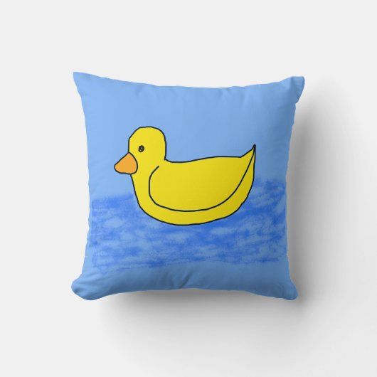 Comisch geel Ducky Sierkussen (Voorkant)