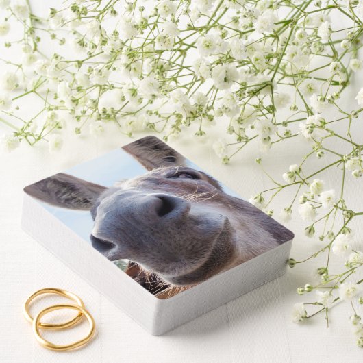 Comisch Glimlachende Grijze Ezel Pokerkaarten (Insitu (Huwelijk))