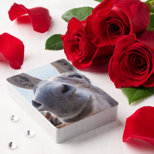 Comisch Glimlachende Grijze Ezel Pokerkaarten (Insitu (Valentijn))