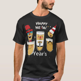 Comisch nieuwjaarsfeest t-shirt