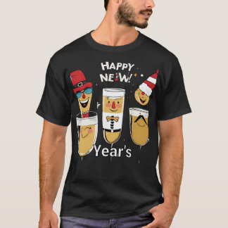 Comisch nieuwjaarsfeest t-shirt
