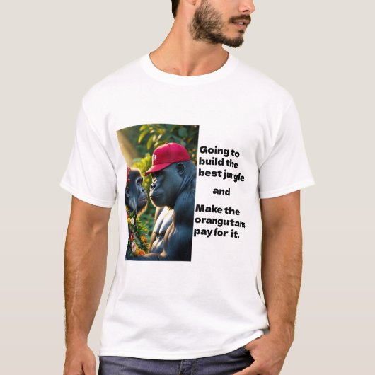 Comisch Trump-ontwerp T-shirt (Voorkant)