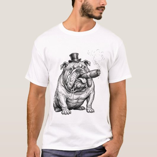 Comische Engelse Bulldog: Grappige Hondenliefhebbe T-shirt (Voorkant)