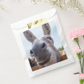 Comische Grijze Glimlachende Ezel Bedankzakje (Gezegeld)