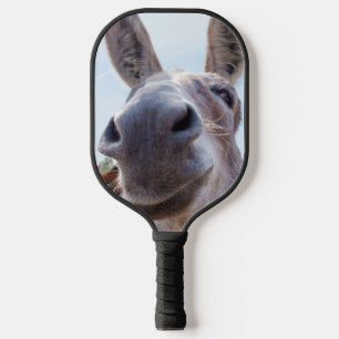 Comische Grijze Glimlachende Ezel Pickleball Paddle