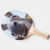 Comische Grijze Glimlachende Ezel Tafeltennisbatje (Zijkant)