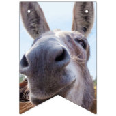 Comische Grijze Glimlachende Ezel Vlaggetjes (Derde vlag)