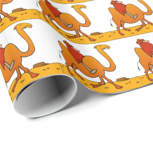 Comische kameel Design Cadeaupapier (Rol Hoek)