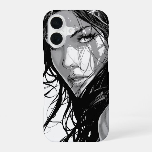 Comische schoonheid iPhone 16 hoesje (Achterkant)