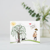 Comische verandering van adres Briefkaarten (Staand voorkant)