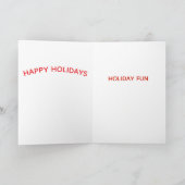 Comische vrouw abstract feestdagen kaart (Binnen)