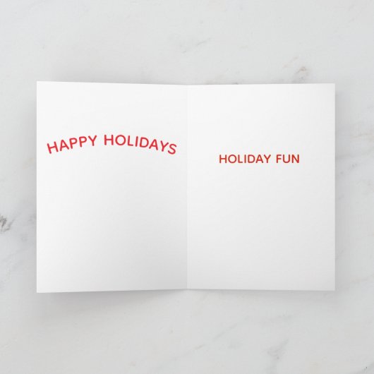 Comische vrouw abstract feestdagen kaart (Binnen)