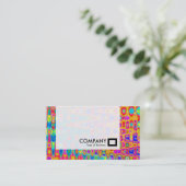 Comité - Kleurrijke Abstract Visitekaartje (Staand voorkant)