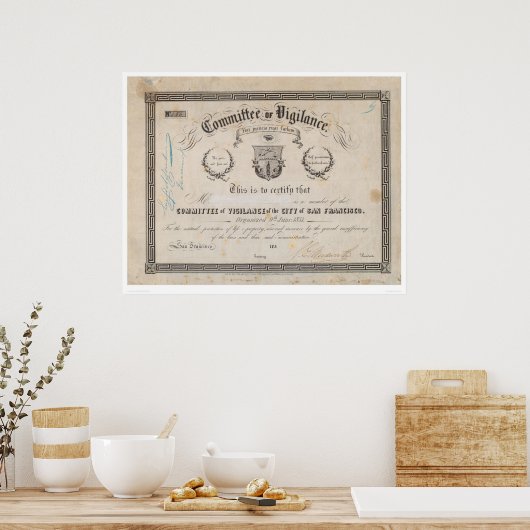 Comité van waakzaamheid, San Francisco (2539A) Poster (Keuken)