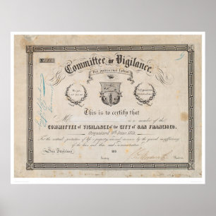 Comité van waakzaamheid, San Francisco (2539A) Poster