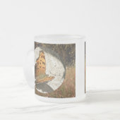 Comma Angle Wing Butterfly Matglas Koffiemok (Voorkant links)