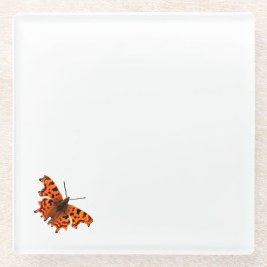 Comma Butterfly Glazen Onderzetter (Voorkant)