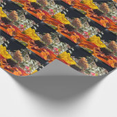 Comma Butterfly op een Rudbeckia-bloem Cadeaupapier (Hoek)