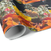 Comma Butterfly op een Rudbeckia-bloem Cadeaupapier (Rol Hoek)